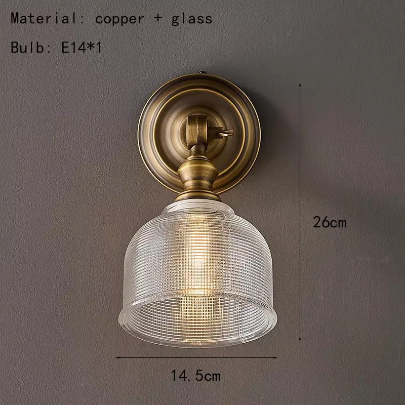 Nouvelle applique murale vintage 2026 en cuivre massif – Éclairage créatif et simple pour la décorat