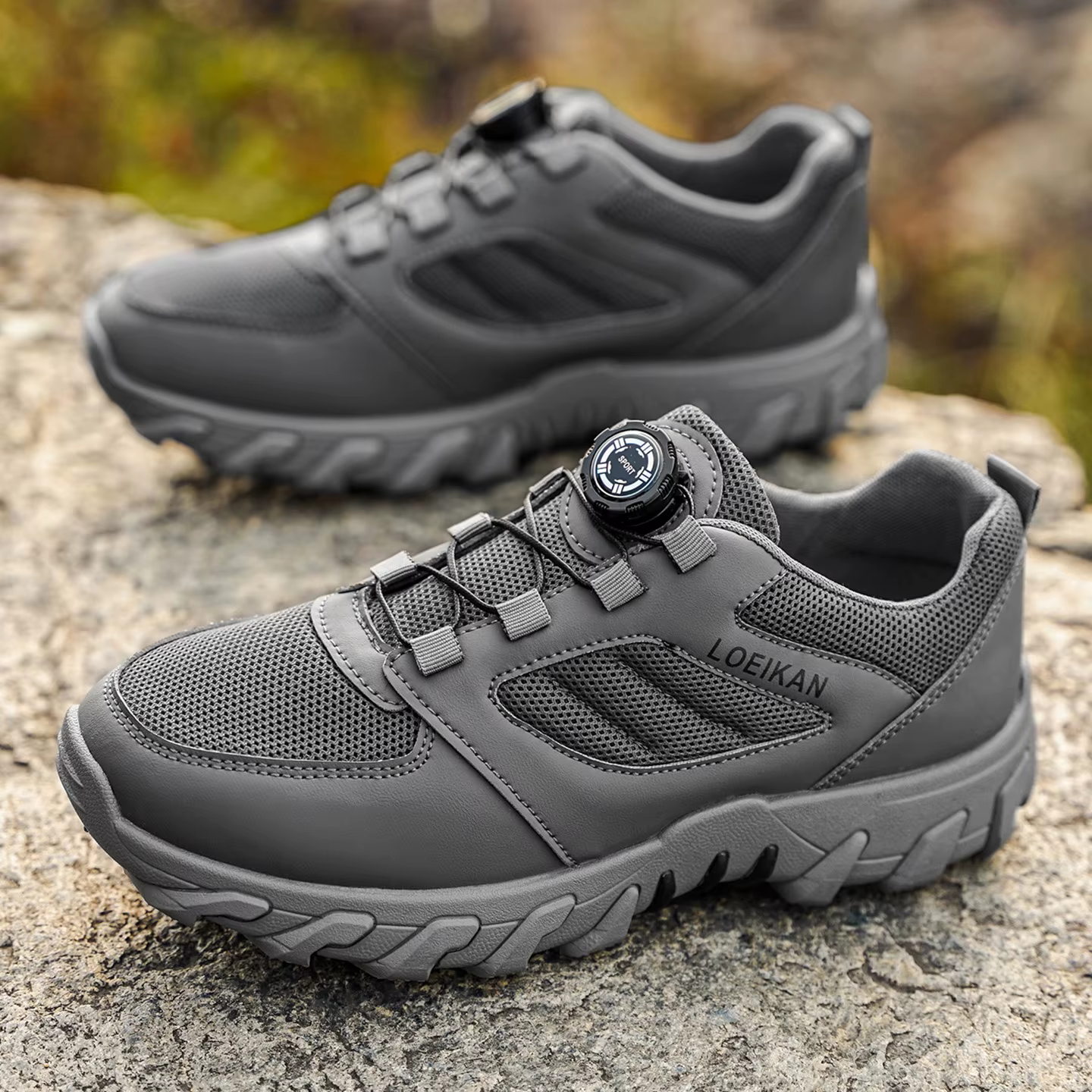 Chaussures de randonnée décontractées pour hommes toutes saisons, confortables, respirantes, à enfil