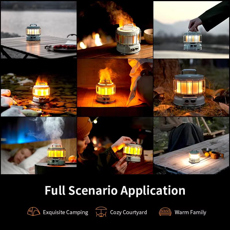 FLEXTAIL Lanterne de Camping 3 en 1, avec Batterie 9600mAh, Lampe Vintage Rechargeable, pour la Rand