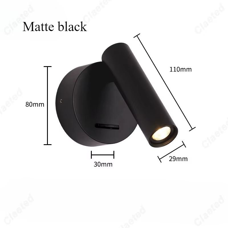 Nouveau Simple LED lecture applique avec interrupteur chambre d'hôtel maison salon chambre chevet la