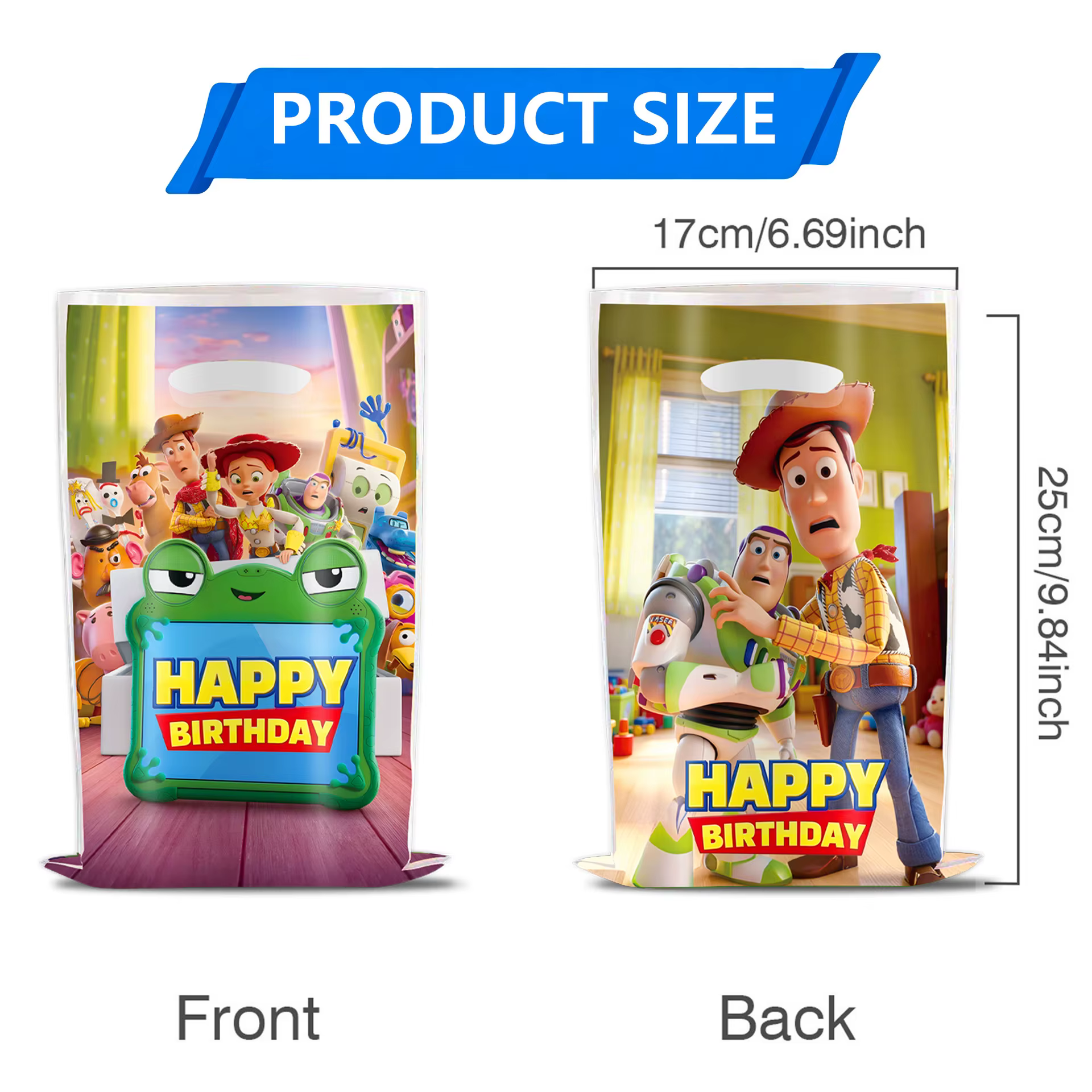 10 à 30 sacs cadeaux d'anniversaire sur le thème de Toy Story, sacs en plastique pour bonbons et tré