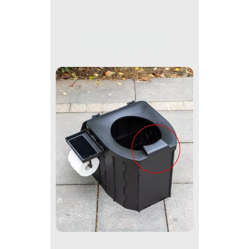 Toilettes portables pliantes avec couvercle, pour adultes et enfants, pour voiture, plage, randonnée