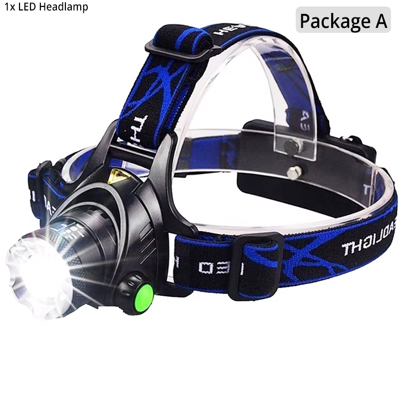 Lampes frontales rechargeables phare Zoomable tête torche Portable étanche phare Camping tête avant