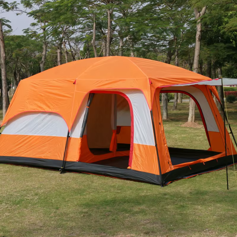 3 tailles tente deux chambres 1 salon grande tente de camping familiale 5-8-12 personnes tente de ca