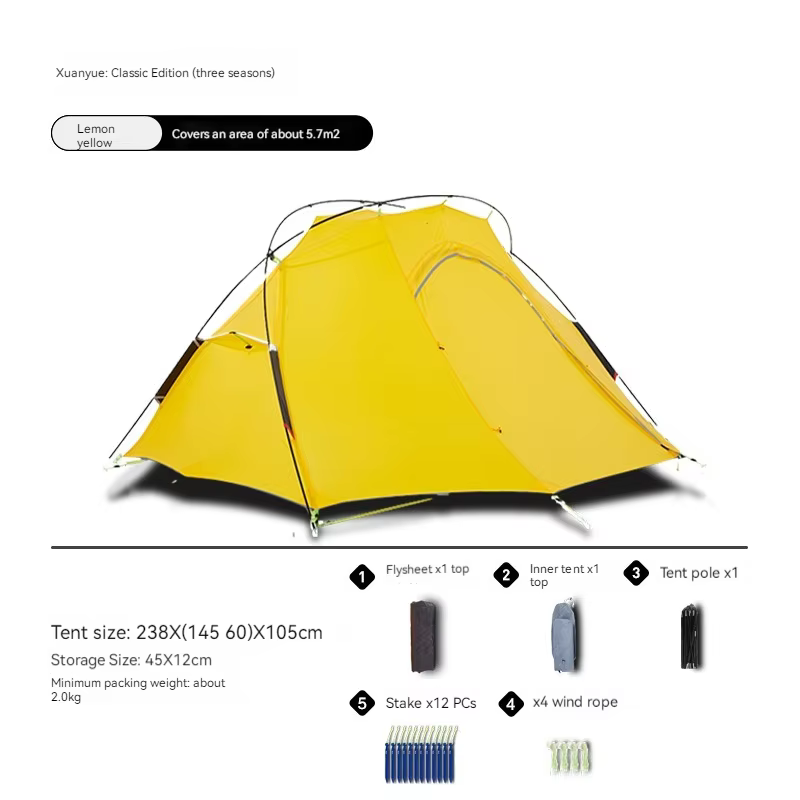 ASTA GEAR XuanYue-Tente de camping en plein air, randonnée, étanche à la pluie et à la neige, double