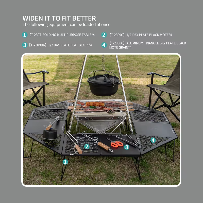 Sac de rangement de camping en toile, sac de rangement de Camping en plein air, plaque de barbecue P