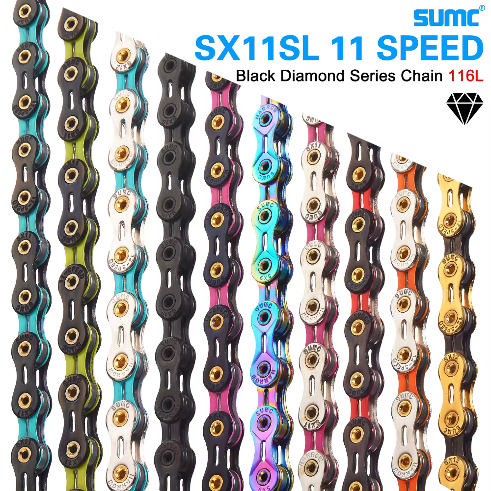 Chaîne de vélo SUMC SX11SL 11 vitesses 116L avec MissingLink 11V VTT/vélo de route chaîne en diamant