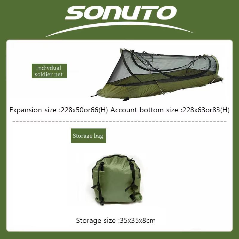 MacAAOutdoor-Tente Légère Anti-Moustiques, Lit de Marche, Tente Unique, DulShelter, Moustiquaire, Im
