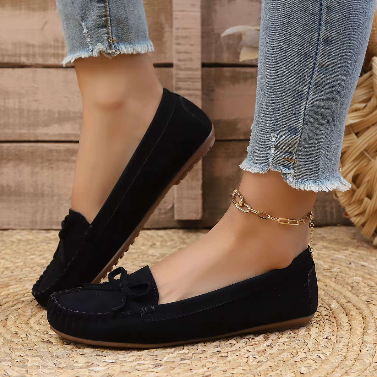 Printemps et automne élégant bout rond Sexy talon bas chaussures décontractées à la mode meilleure v