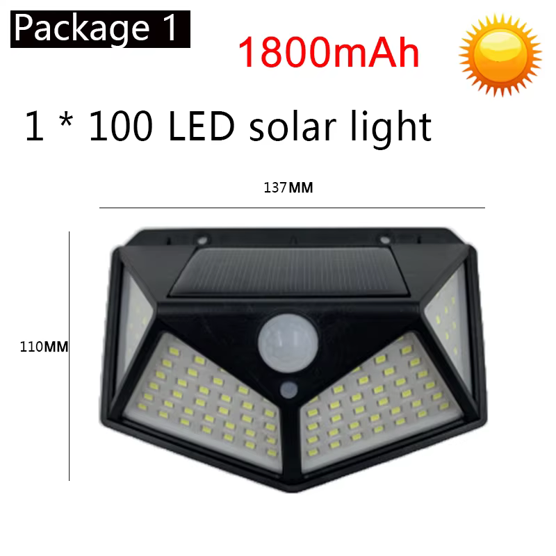 Lampe solaire LED multifonctionnelle avec détecteur de mouvement, lumière du soleil étanche, décorat