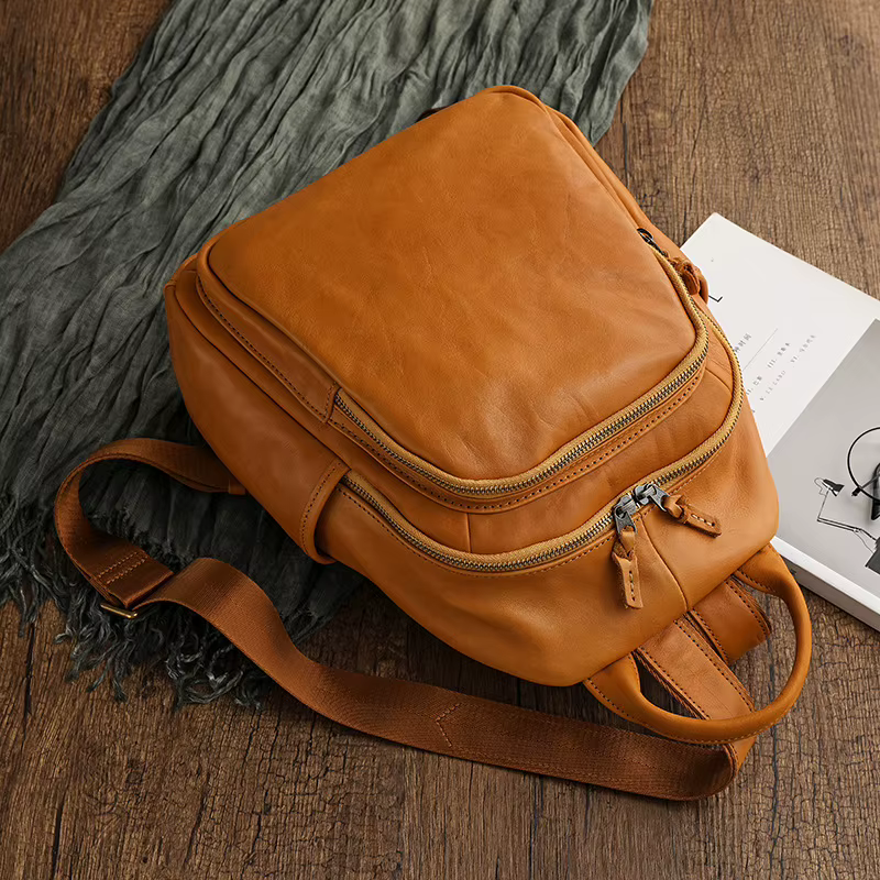 Sac à dos de luxe de styliste en cuir véritable pour femmes, sac de voyage à la mode pour dames, sac