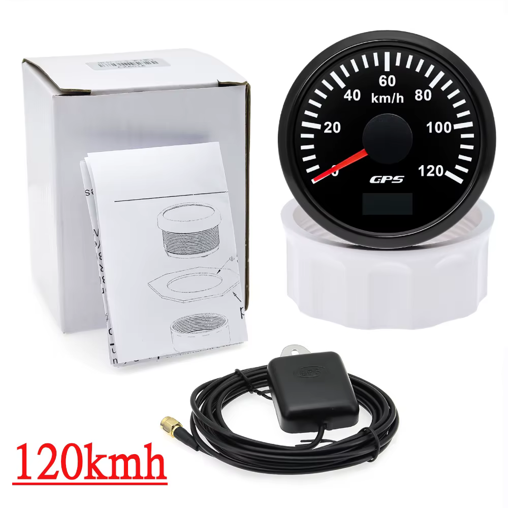 Compteur de vitesse GPS HD 52MM, 30/60/80/120/200 Km/h, jauge de vitesse pour bateau, voiture, camio