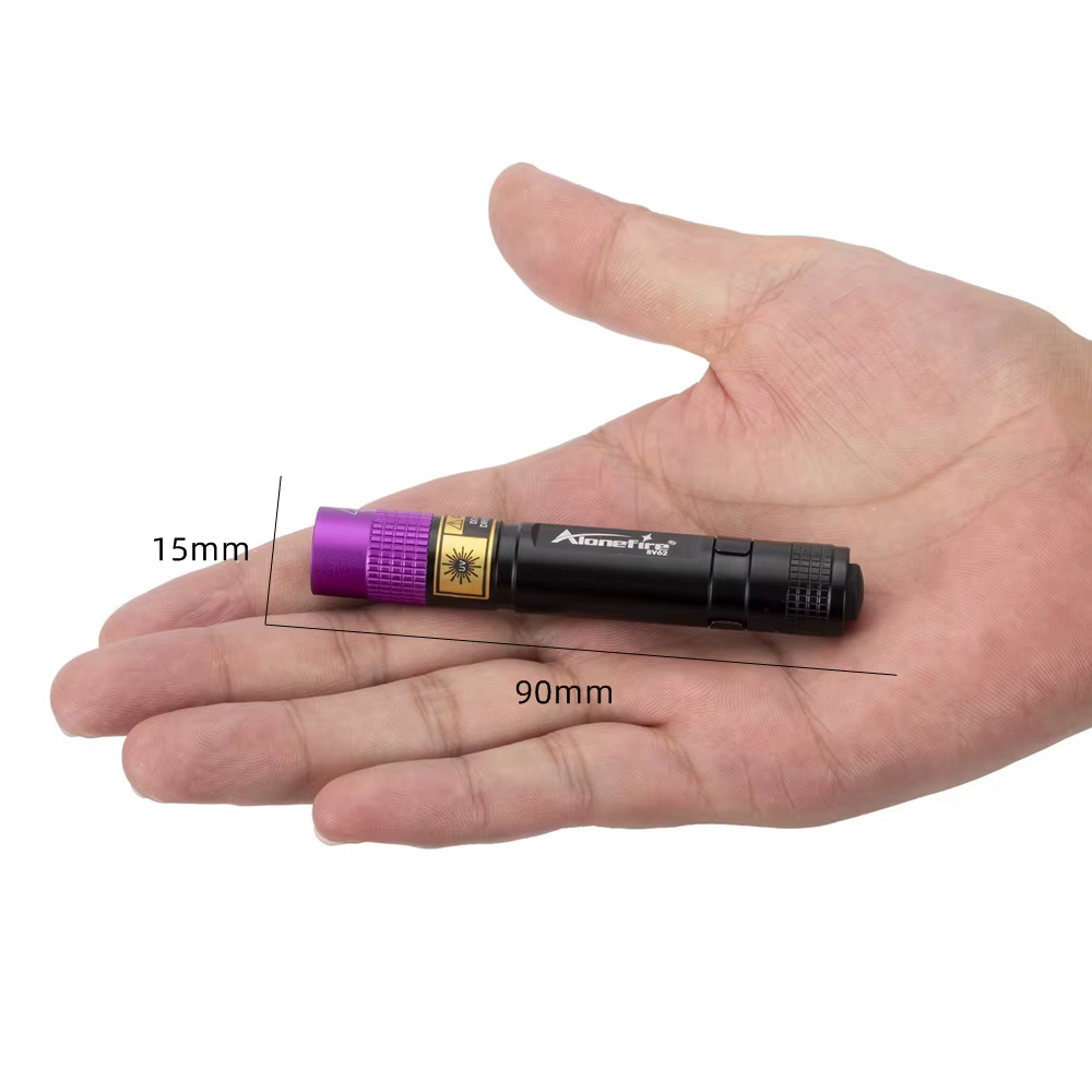 SV62 3W UV 365nm lampe de poche LED AAA Mini stylo torche ultraviolette marqueur d'argent minerai ta