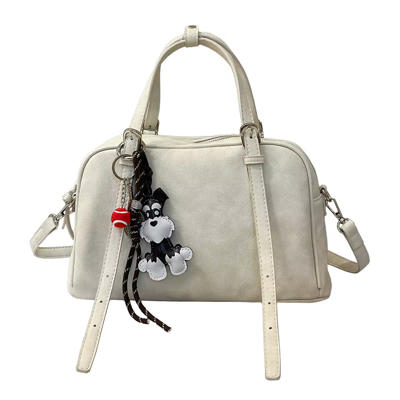Sac à main de luxe pour trajets quotidiens, grande capacité, sac bowling en cuir, style urbain minim