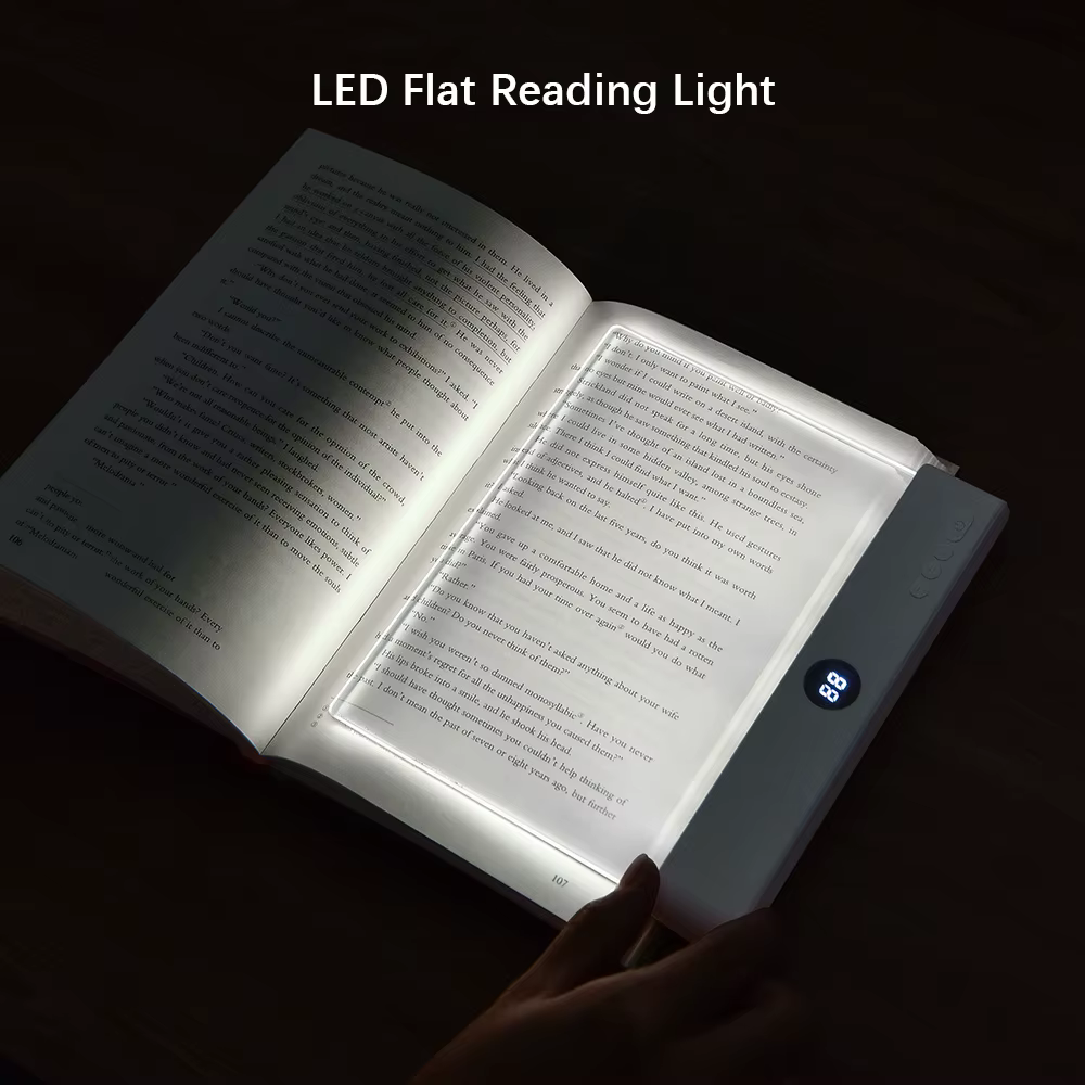 Lampe de livre LED et veilleuse 2 en 1, 3 températures de couleur et gradation continue, lampe de le
