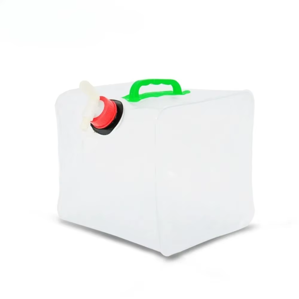 Sac à eau pliable 10L/20L - Contenant pliable avec robinet anti-fuite et poignée de transport, seau