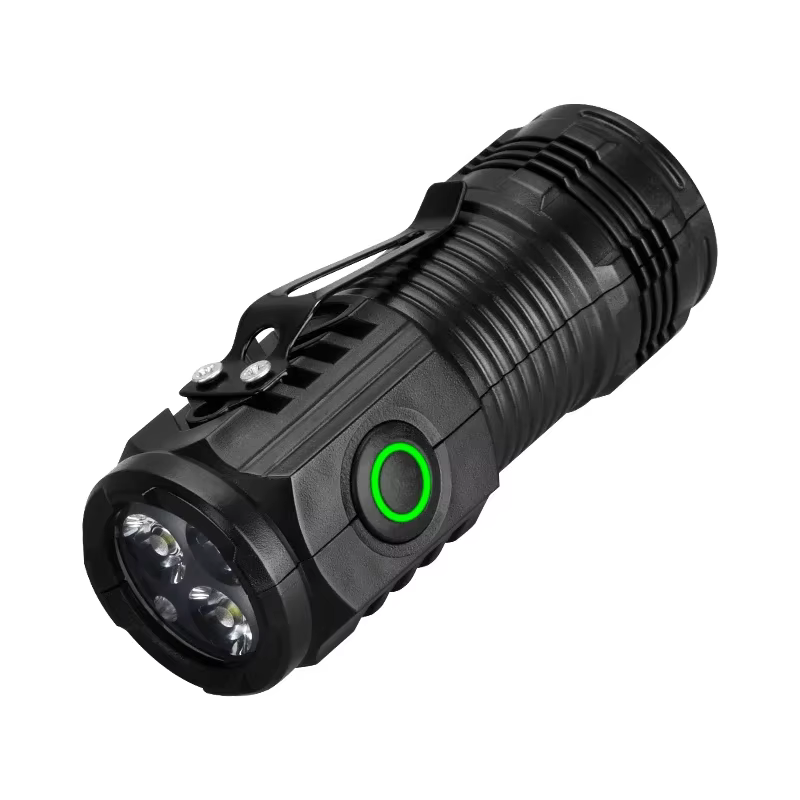 Mini lampe de poche LED Portable 3LED, lumière Ultra forte, batterie intégrée Rechargeable par USB a