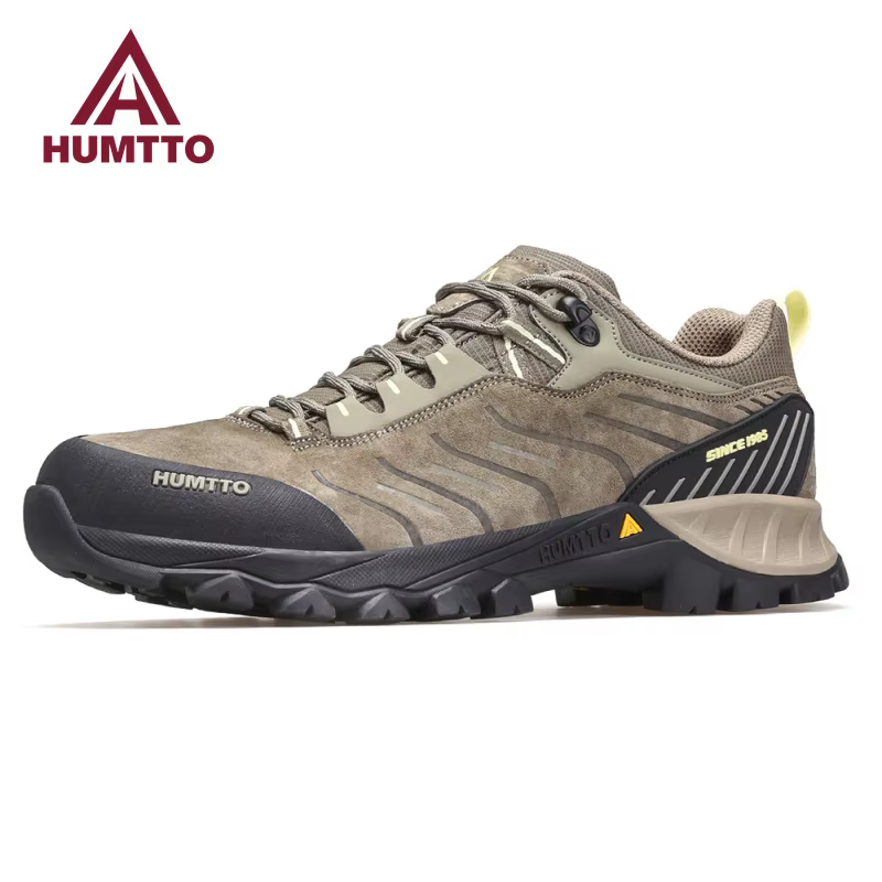HUMTTO-Chaussures de randonnée en cuir véritable pour hommes, baskets d'escalade et de trekking, bot