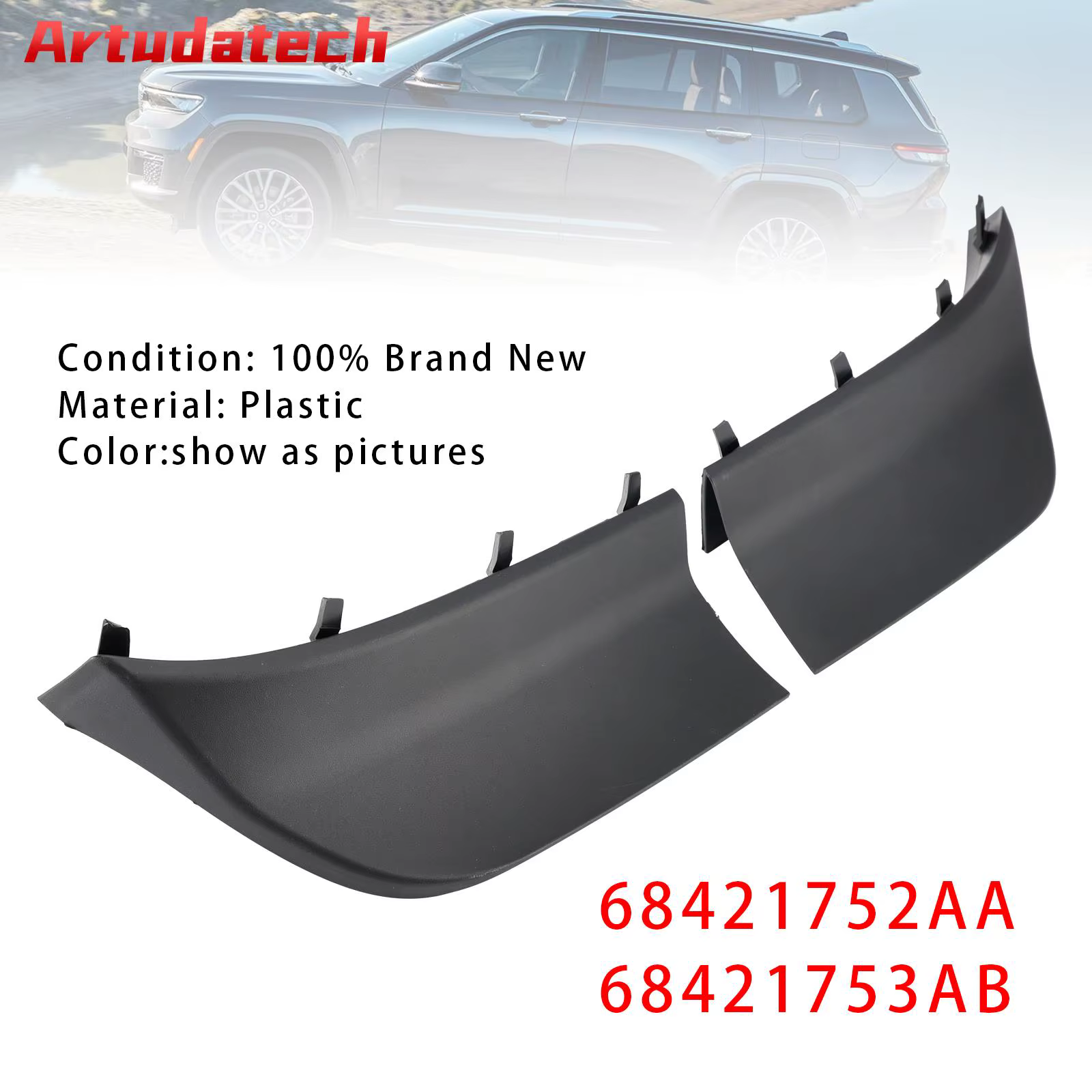 Artudatech avant gauche + droit Fascia Spat 68421752AA 68421753A pour Jeep Grand Cherokee 21-24 acce