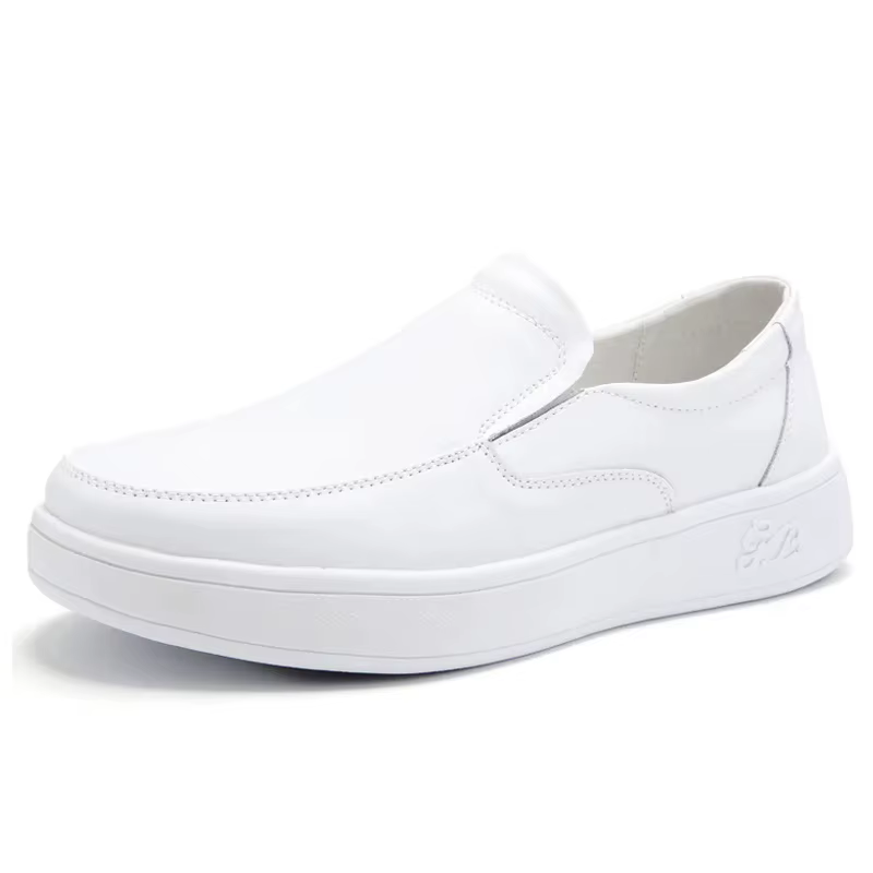 2025 Chaussures d'infirmière en cuir véritable avec semelles souples Chaussures de travail légères, 