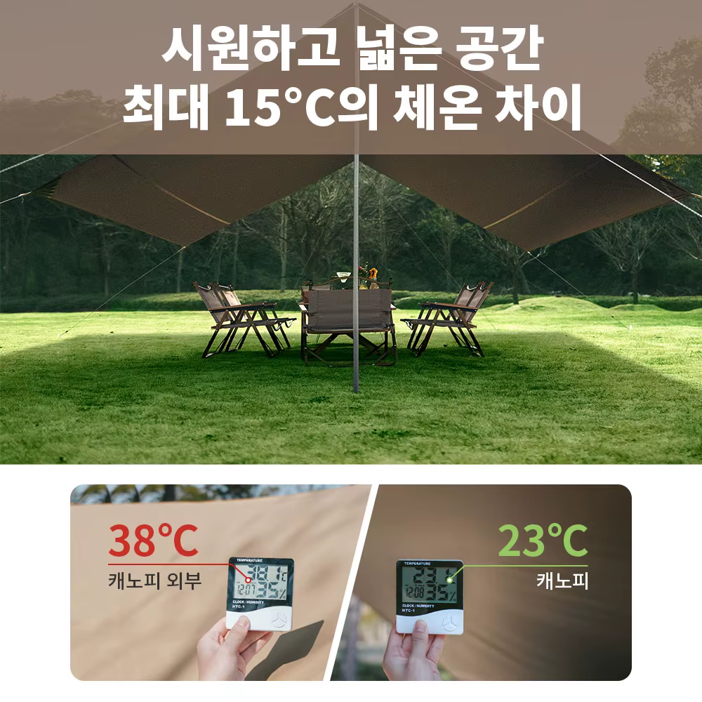 Naturehike Camping abri solaire été 10-12 personnes auvent 17 ㎡ Pare-soleil, parc extérieur, tente