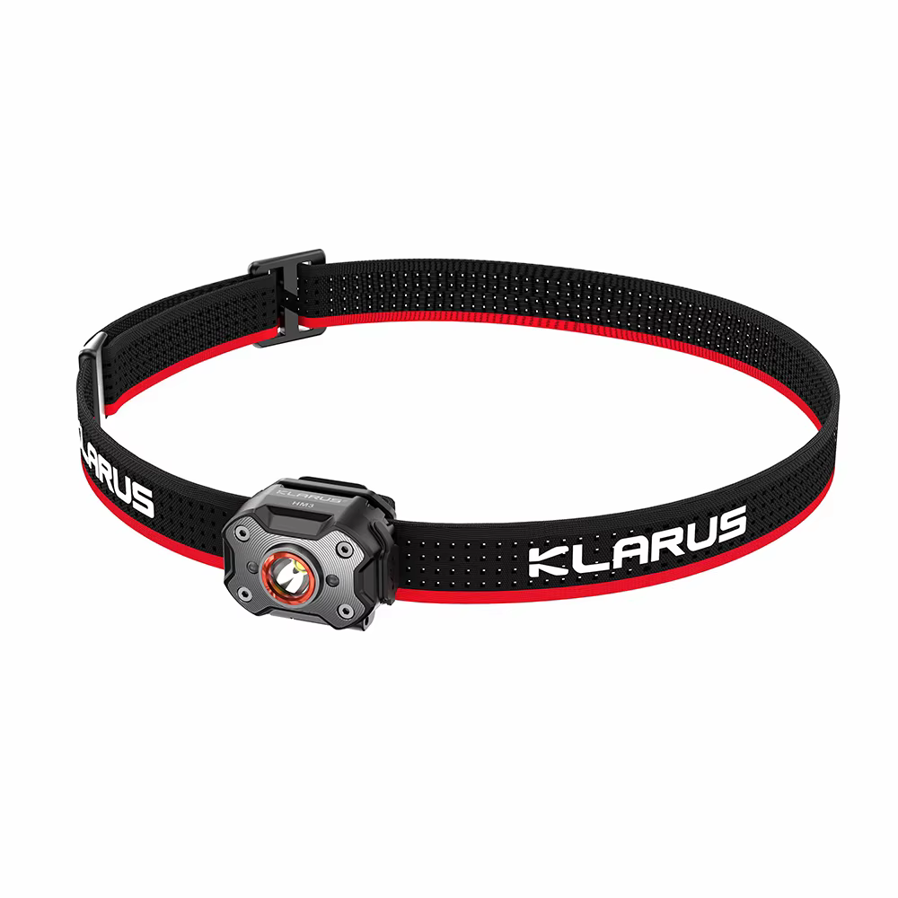 Lampe frontale rechargeable KLARUS HM3 670LM USB-C, légère, 4 modes, étanche IPX5, avec clip, pour l