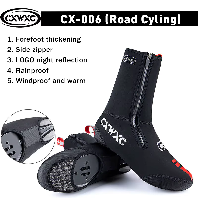 CXWXC Couvre-chaussures de cyclisme imperméables et chauds, couvre-chaussures de cyclisme résistants