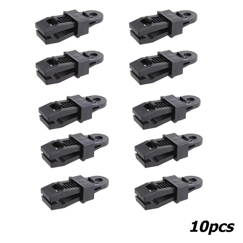 Pinces de tente coupe-vent, 10 pièces, pinces pour bâche de tente et d'auvent pour auvent et Camping