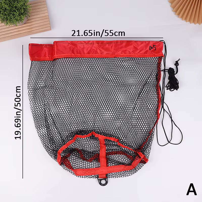 Epuisette de pêche, sac de collecte avec ficelle de proximité, portable, pliant, UNIS issement, peti
