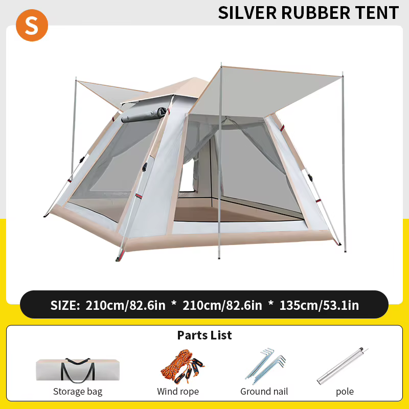 1 tente blanche, camping de nuit pliable portable en plein air, imperméable, épaisse, protection sol