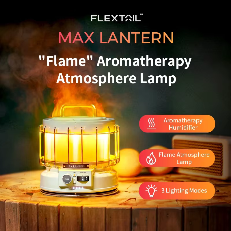 FLEXTAIL Lanterne de Camping 3 en 1, avec Batterie 9600mAh, Lampe Vintage Rechargeable, pour la Rand