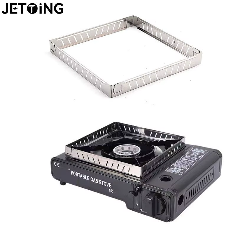 Pare-vent pliable en acier inoxydable, poêle à gaz d'extérieur, poêle de barbecue, accessoires de Ca