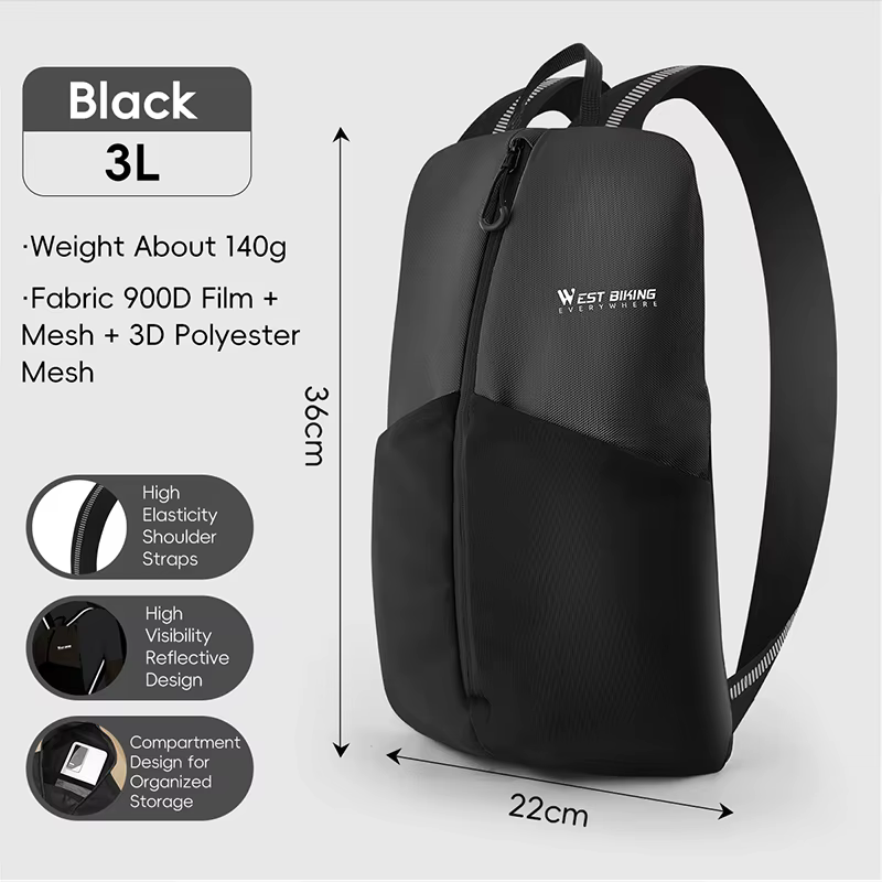WEST BIKING – sac à dos de cyclisme, grande capacité, étanche, Portable, pour vélo, sac gratuit, ran