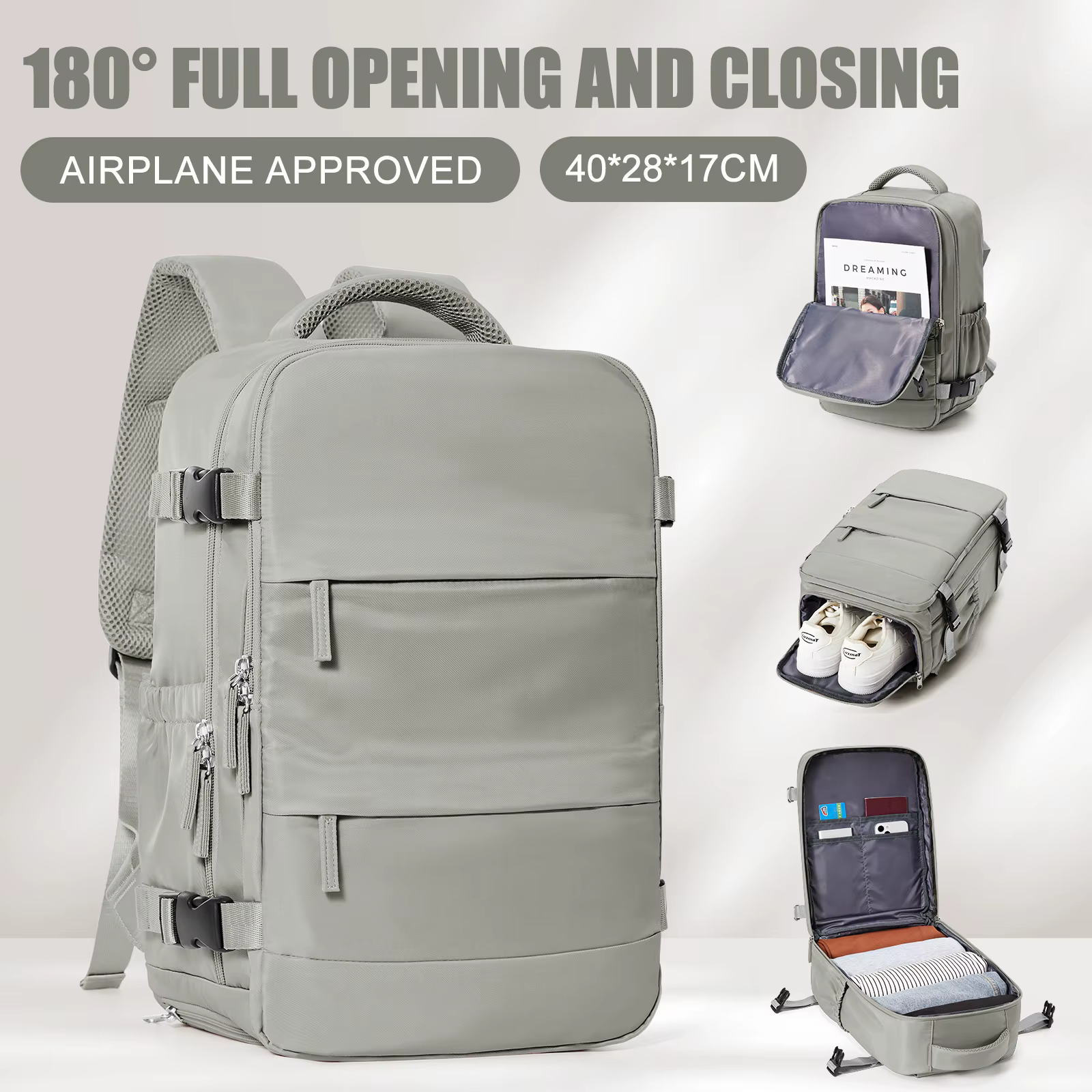 Sac à dos de voyage pour femmes et hommes, bagage à main Ryanair 40x20x25, sac à dos professionnel p
