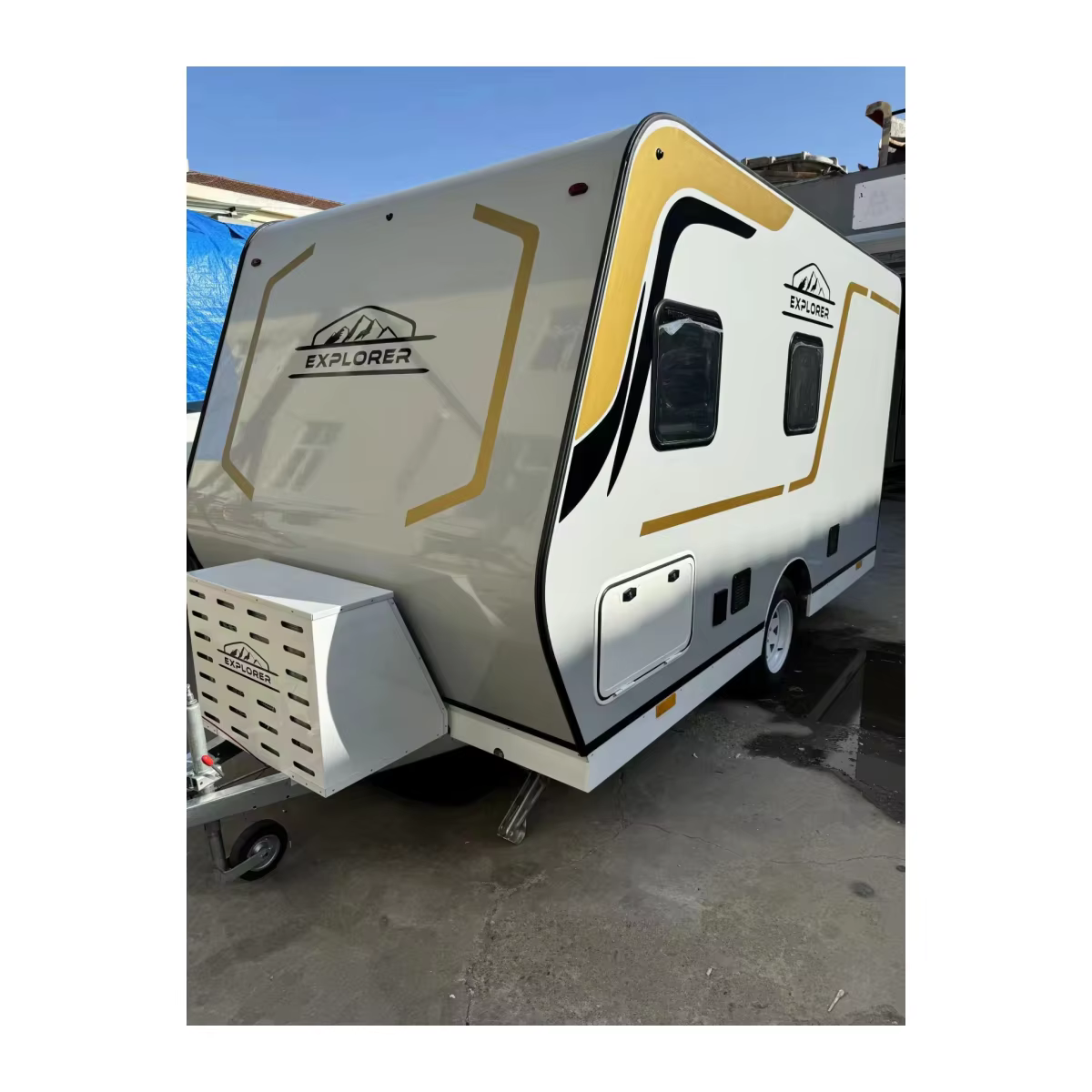 Tente de camping pliable, imperméable et robuste, sur mesure pour remorque de camping 4x4 tout-terra