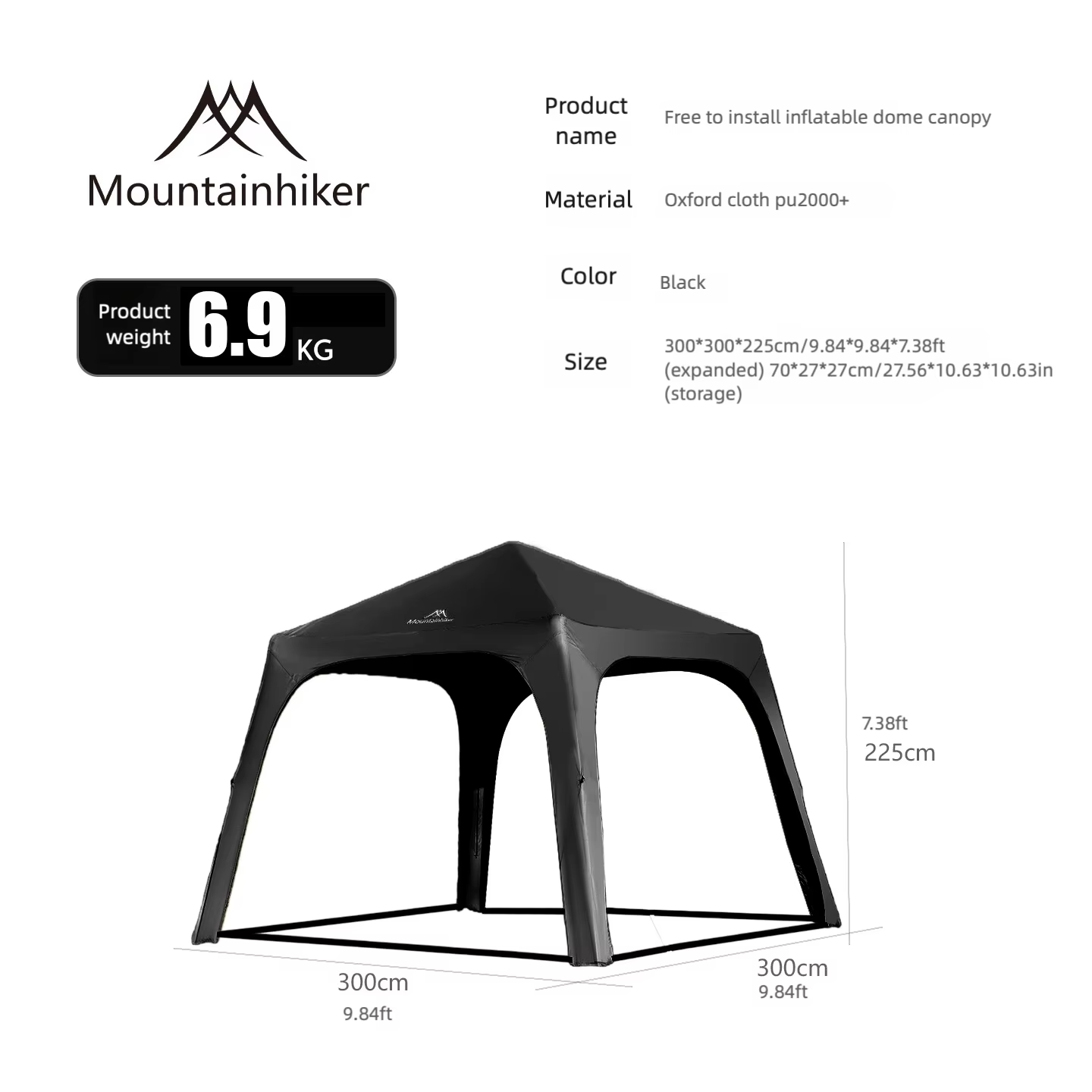 Nouvelle tente de camping gonflable, facile à installer, adaptée à toutes les saisons, capacité 4-6 