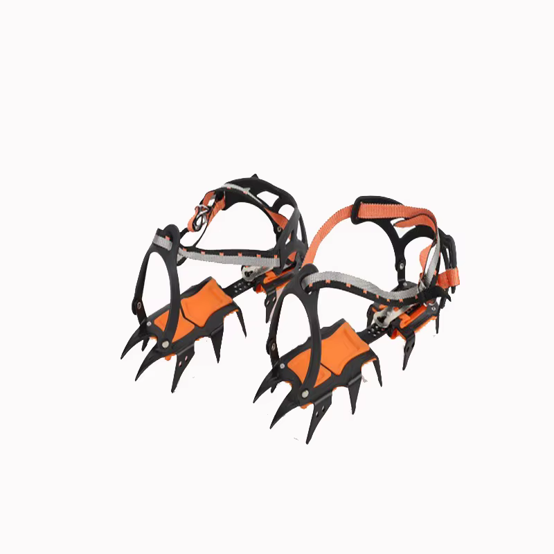 Crampons de neige glacée à 12 dents, antidérapants, couvre-chaussures, Crampons à pointes, en acier 