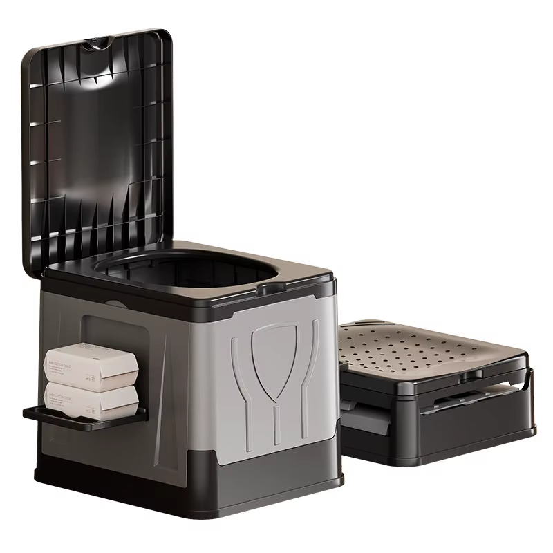 Toilettes pliantes pour voiture, toilettes d'urgence mobiles pour voyages en camping, toilettes temp
