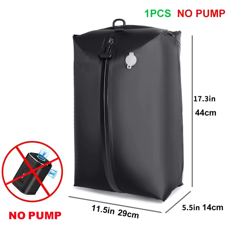 Sac sous vide de voyage 17L 28L 35L, sac de rangement réutilisable, sac de compression extérieur ave