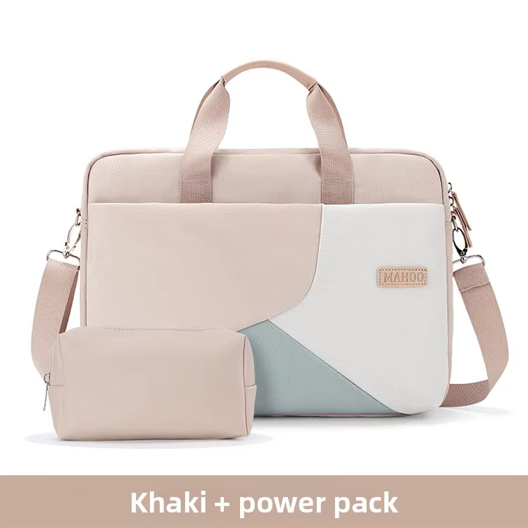 Sac d'ordinateur pour femme avec blocs de couleur, étui pour ordinateur portable de 13, 14 et 15,6 p