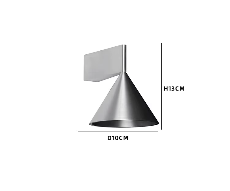 Petite lampe murale en métal, design nordique, brossée, créative, pour salon, bureau, salle à manger