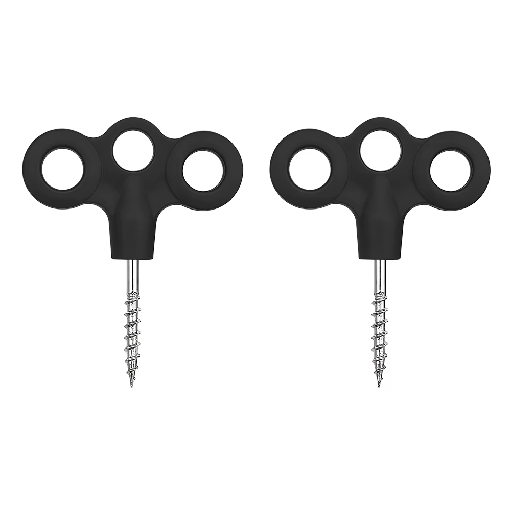 Lot de 4/6 crochets à vis pour tente, boucles de corde, accessoires de camping et randonnée, équipem