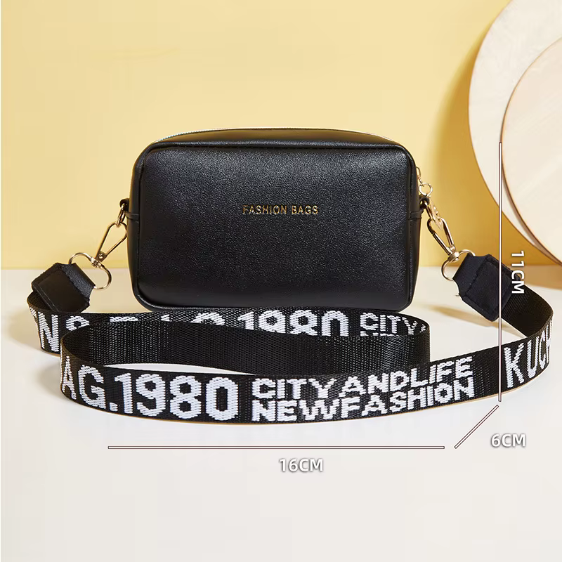 Sac à bandoulière noir et blanc, sac à bandoulière Durable en Nylon papillon, sac à bandoulière à la