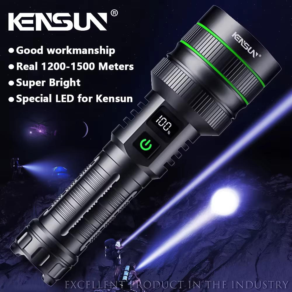 Lampe de poche LED la plus puissante à longue portée, Zoomable, torche de Camping, batterie 26650 in