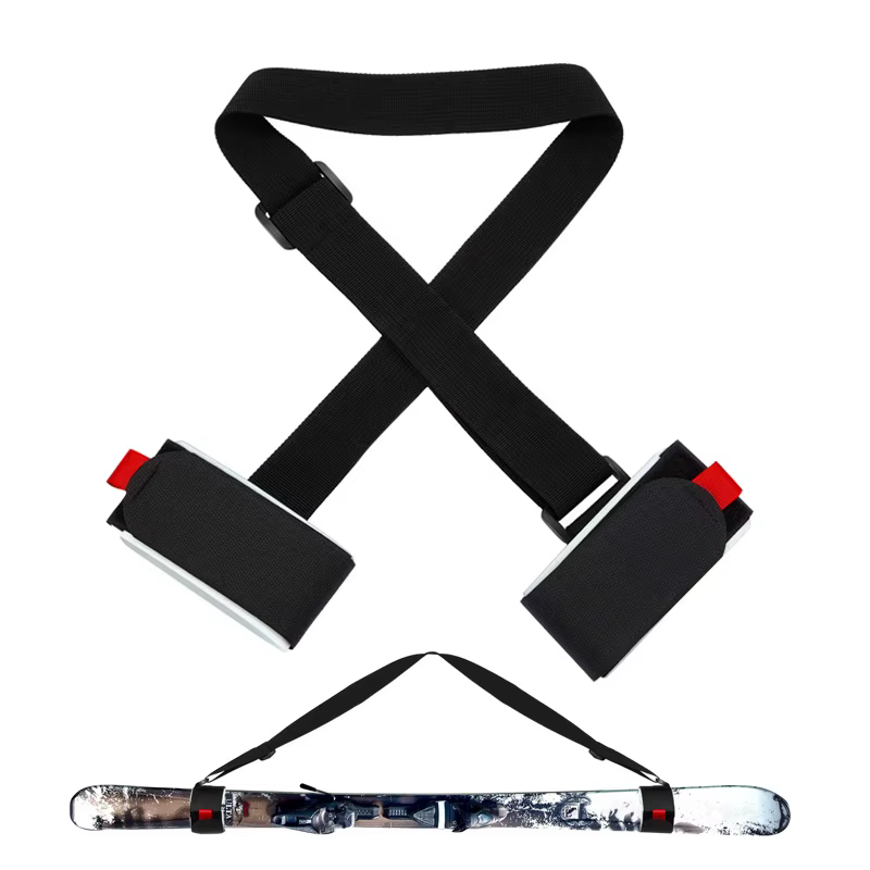 Sangles de transport pour ski, bâtons, bottes, ski, avec sangles réglables antidérapantes, boucle en