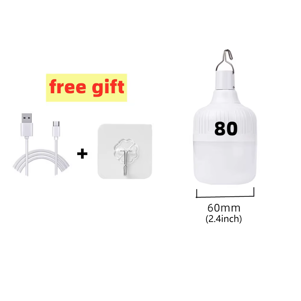 Lampes de camping portables pour barbecue en plein air, lampe rechargeable par USB, ampoule LED d'ur