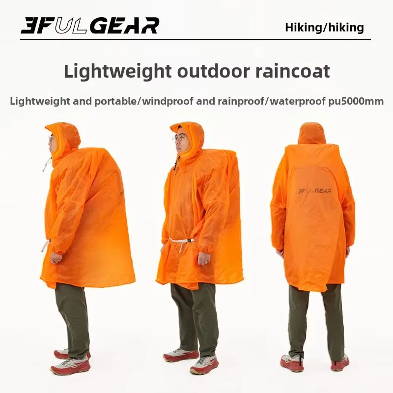 3F UL GEAR 15D/220T Imperméable en nylon ultraléger, poncho de pluie imperméable pour le cyclisme en