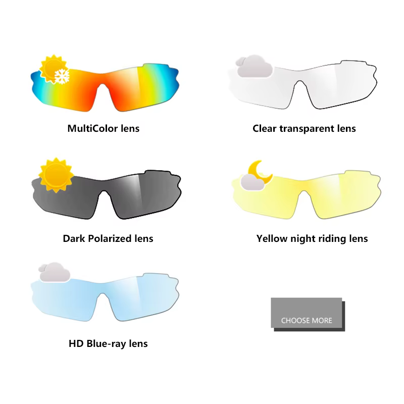 Lunettes de Soleil Polarisées, Accessoires pour Cyclisme sur Route, Solaires pour VTT, Monture Tenda