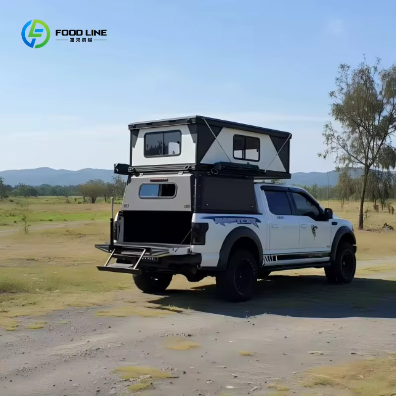 Tente de toit rigide pliable pour pick-up, imperméable, tout-terrain, en aluminium, pour 2 personnes