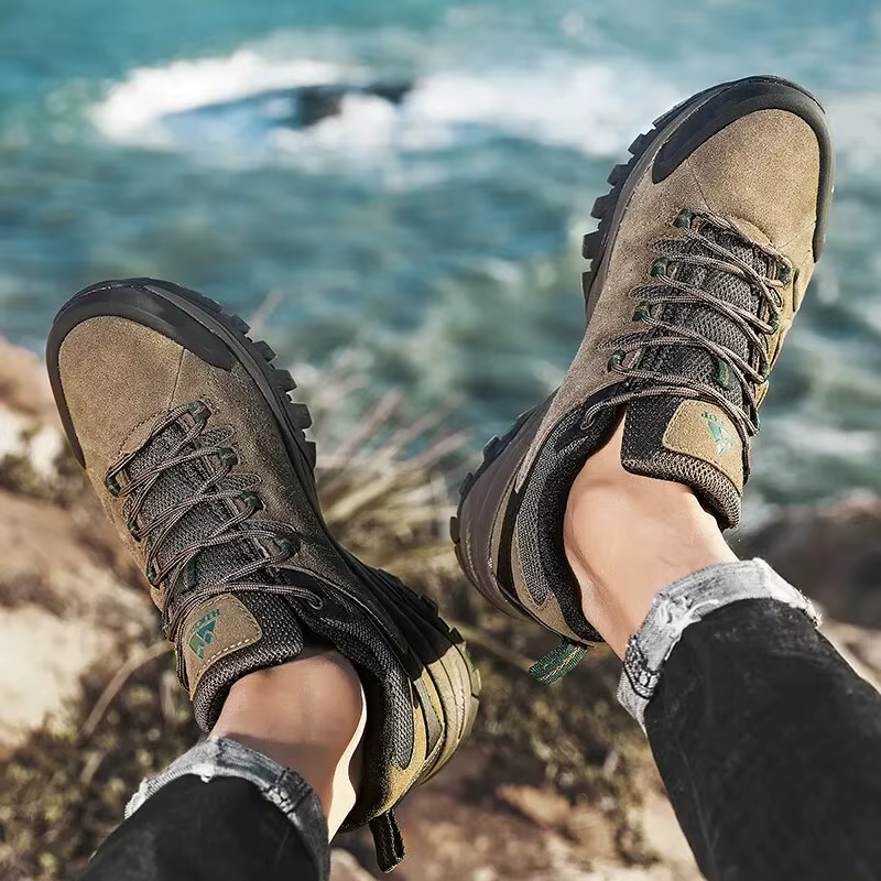 HIKEUP-Chaussures de Randonnée en Cuir pour Homme, Baskets de Trekking Touristique, d'Escalade, de J